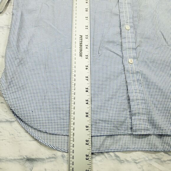 Thomas Pink MENS 16-34.5 Blue Button Up Shirt Long Sleeve Classic Fit Woven - Picture 7 of 14